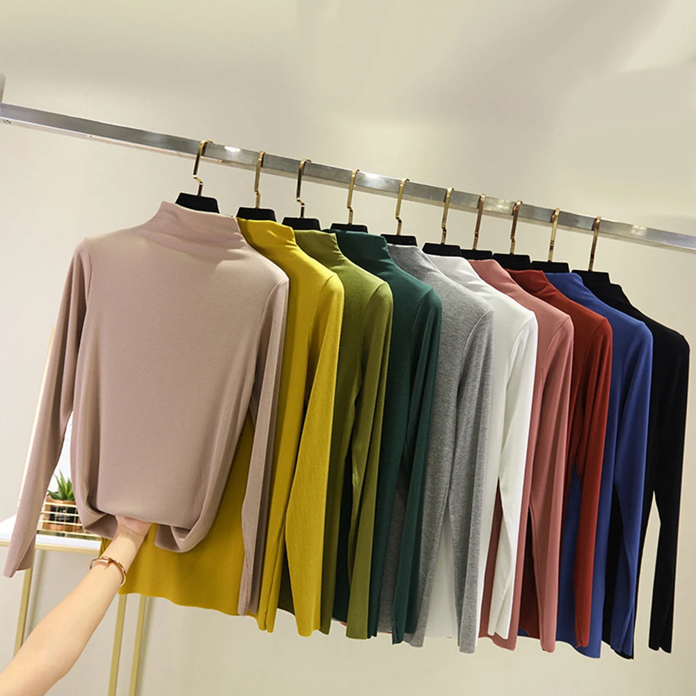 Модная мусульманская женская рубашка с длинным рукавом и высоким воротником