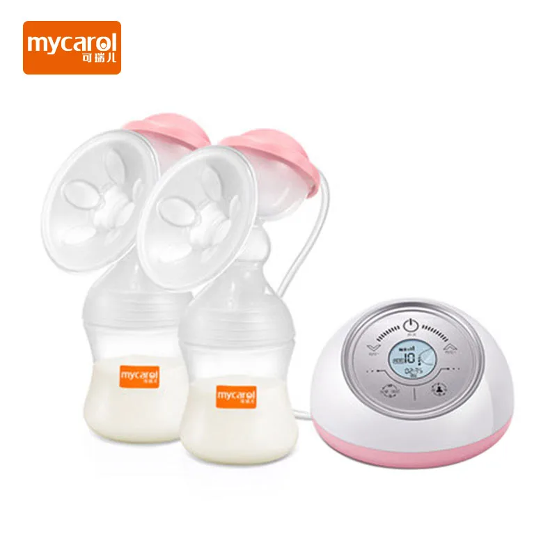 MyCarol Double Electric Breast Pump Rechargeable Battery  Breast Feeding Pump  BPA Free XN-D212