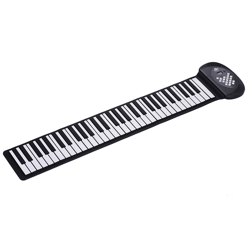 61 клавиша MIDI скручивающаяся фортепиано Электронная силиконовая клавиатура