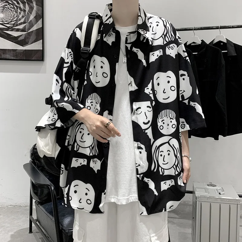

2021 Fashion Men Hawaiian Shirt Male Casual Colorful Printed Beach Aloha Shirts Short Sleeve Camisa Hawaiana Hombre size S-3XL