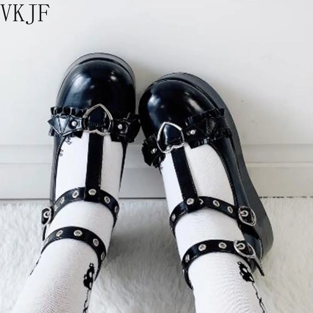 

Женские туфли на танкетке, туфли-лодочки с пряжкой на платформе и летучая мышь, 2021