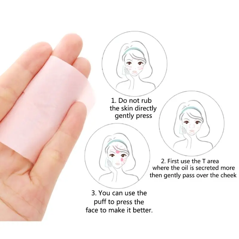 

H7JC 100pcs Oil Blotting Sheets Oil On Paper Absorbent Facial Sucking Oil Control Facial Oil Paper Matting Facial Tissues
