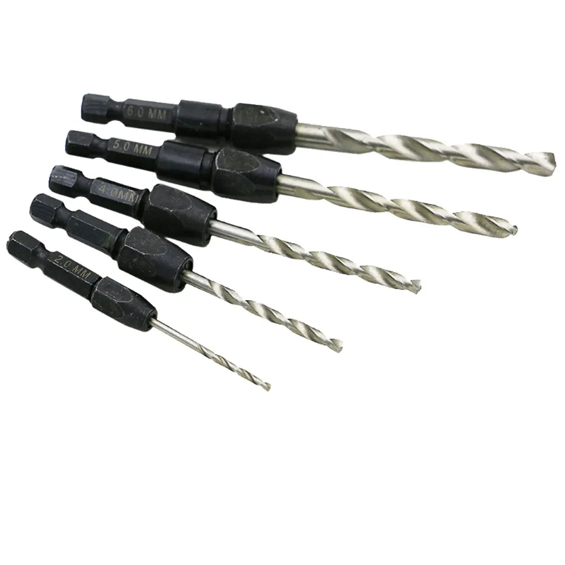 

High-speed steel drill bit set quick-change hexagonal shank drill bit 2Mm 3.2Mm 4mm 5Mm 6Mm carbon steel shank for wood