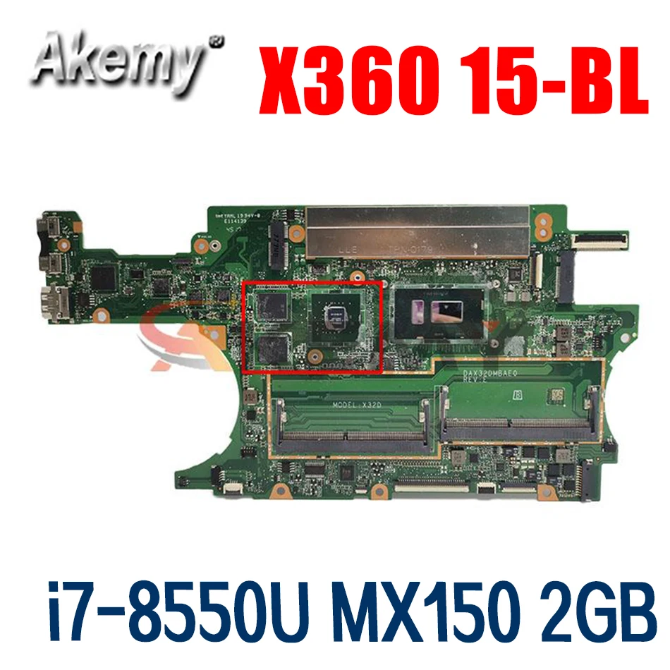 

Для HP SPECTRE X360 15-BL 15T-BL материнская плата DAX32DMBAE0 с ЦП i7-8550U 941662-601 MX150 2 ГБ 100% полностью протестирован