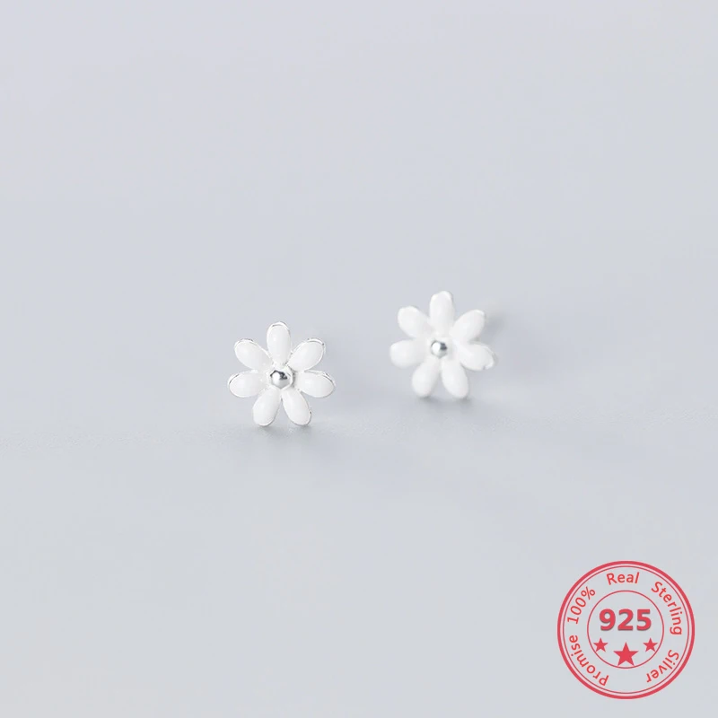 

100% 925 Sterling Silver Stud Earring For Women Man Hollow Flower Silver Rose Gold Color Lover's Engagement Jewelry Ear hook