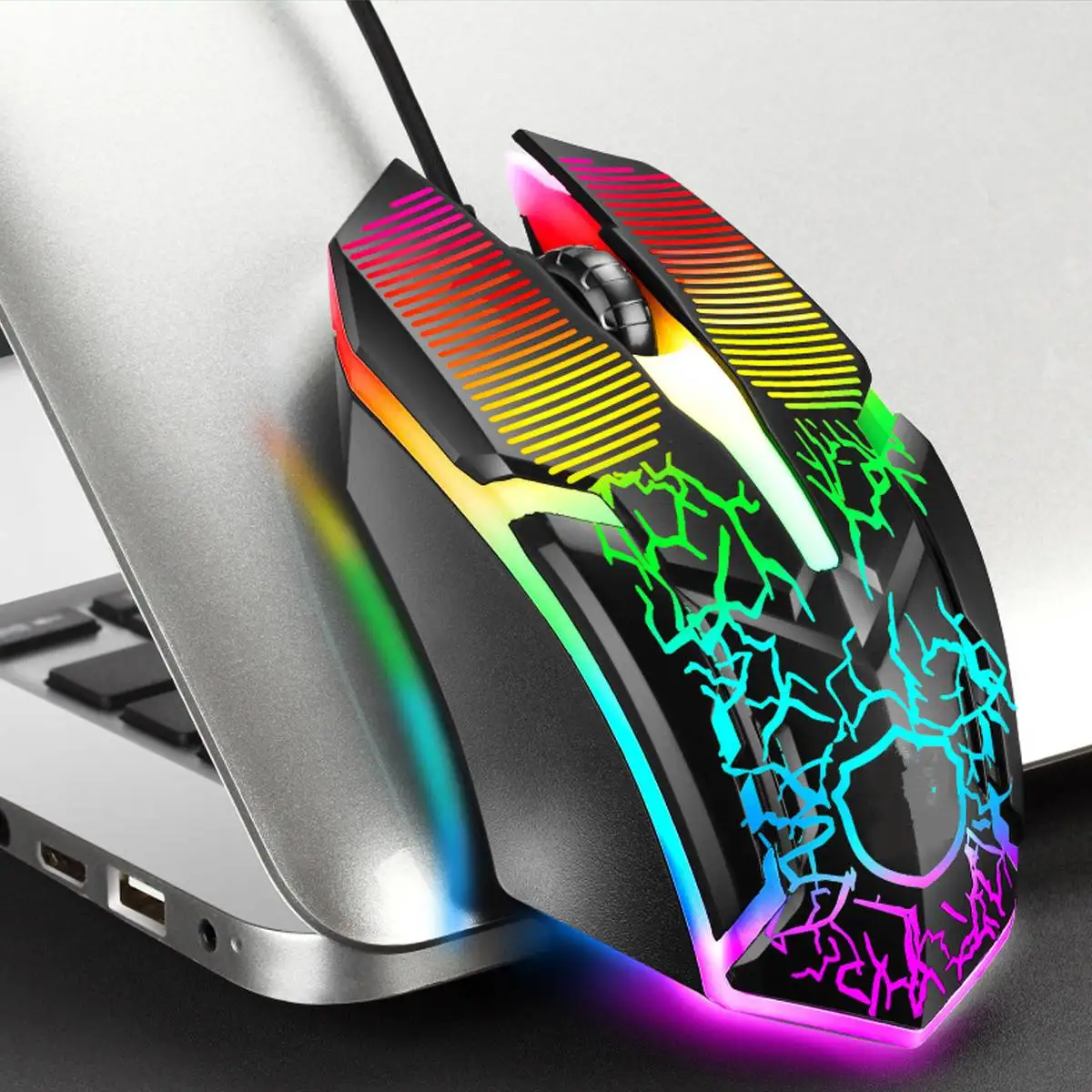 

104 Keys Mechanical Feeling Keyboard and Mouse Set USB Wired 1600dpi RGB Backlight Multimedia keys Gaming Keyboard Gaming Mouse