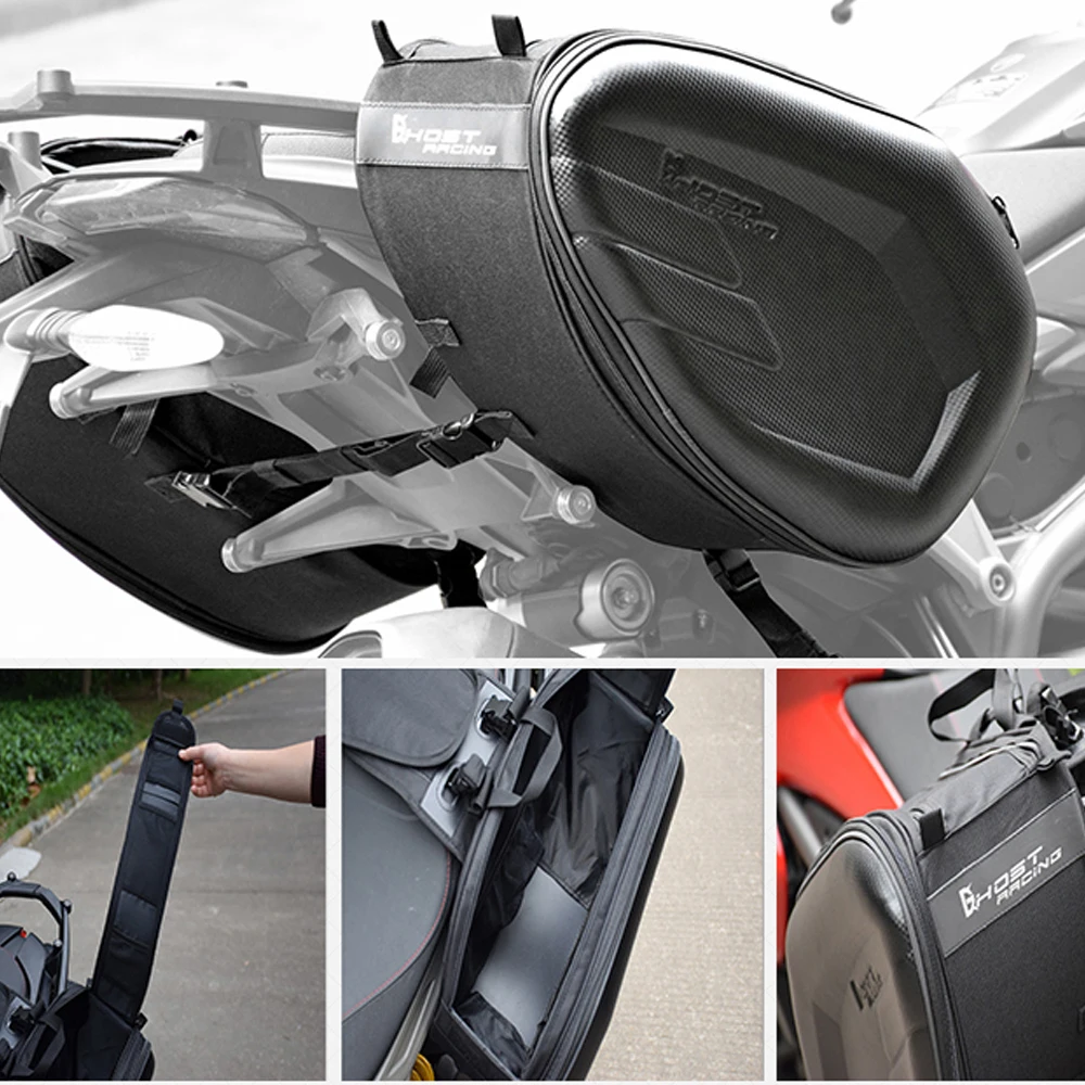 GHOST RACING водонепроницаемая сумка для мотоцикла 36L- 58L седло из углеродного волокна