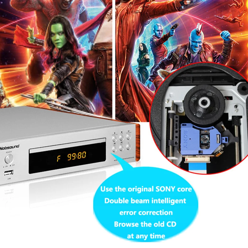 DVD-плеер Nobsound DV525 CD USB видеоплеер коаксиальный выход сигнала RCA HD S-Video HDMI