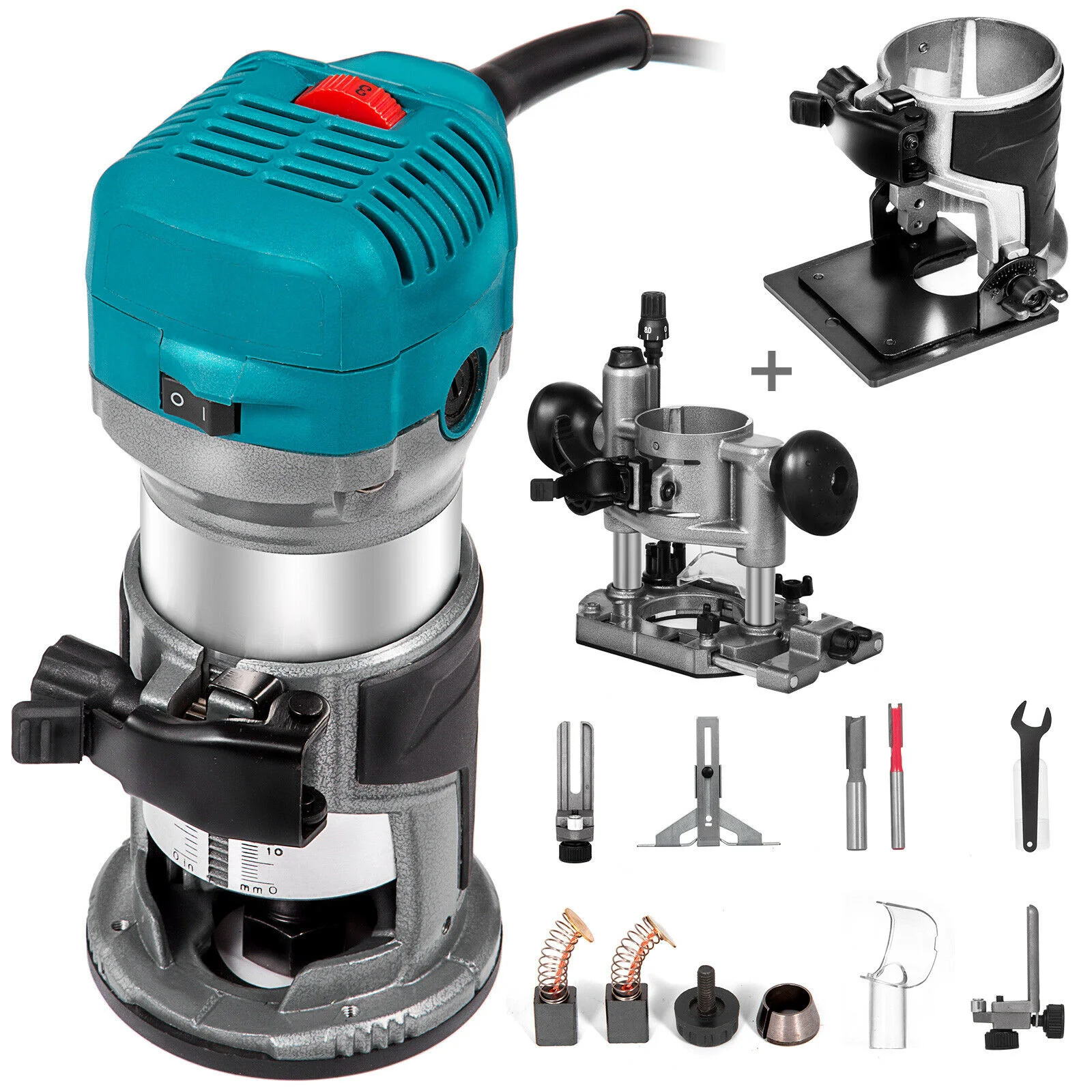 

Vevor router compact soft start, 710w, speed 10000-30000 rpm, electric manual cutter, wood and woodworking Kit