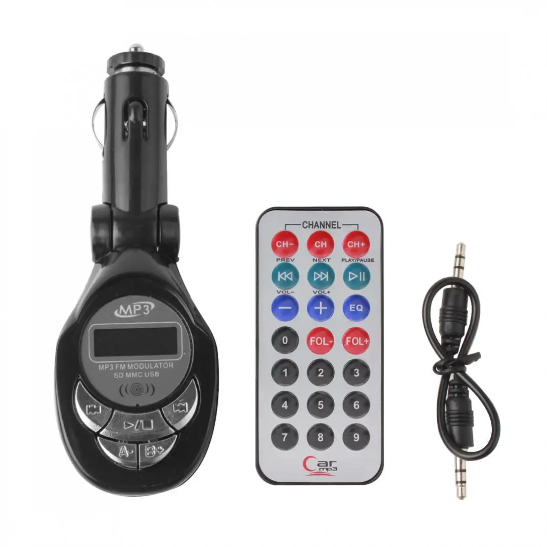 Авто fm передатчик аудио вход/выход Поддержка SD MMC карта USB диск MP3 Hi Fi музыка с