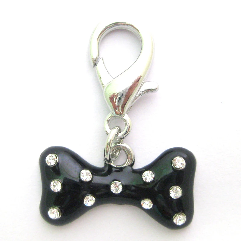 С рисунком собачки и котика со стразами Подвеска с изображением кости кошка