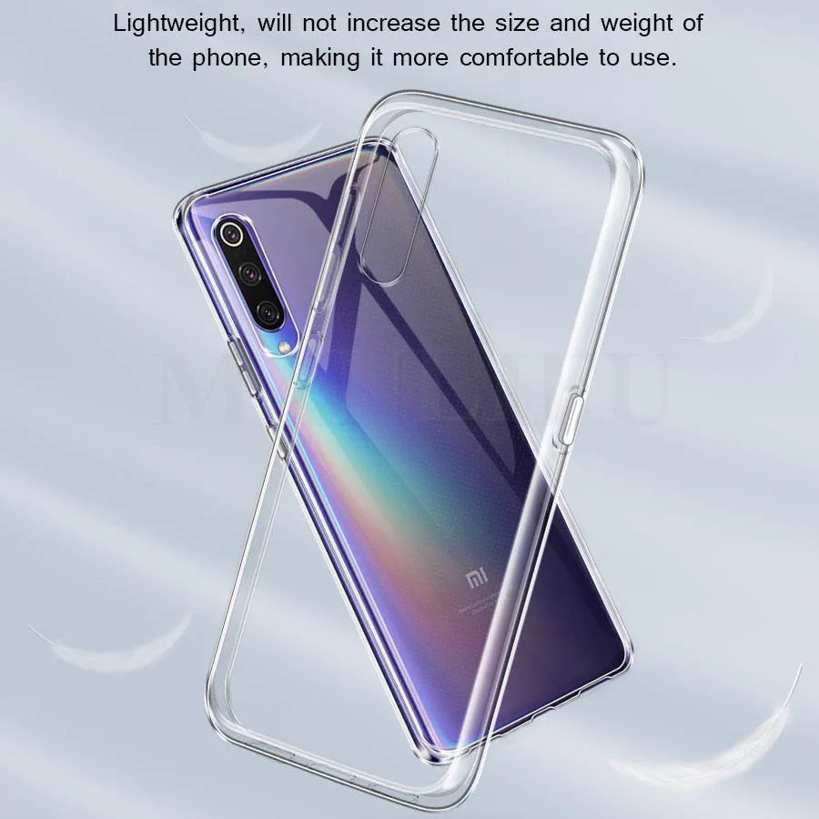 Silicone TPU Back Cover Case For Xiaomi Mi Note 10 CC9 Pro A3 Lite Clear Redmi K20 8 Phone |