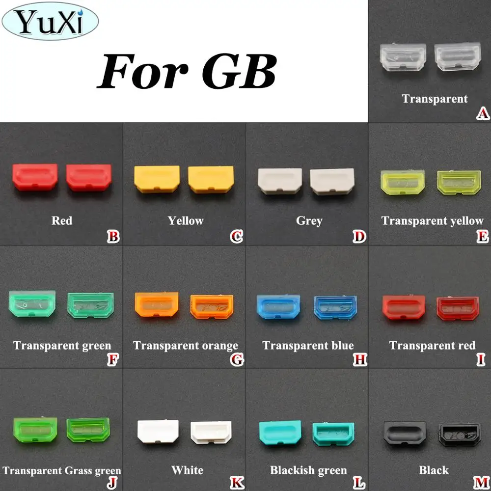 YuXi 13Color Yellow green Red Grey Black Dust Cover For Game Boy for GB Game console Shell Dust Plug Plastic Button For DMG 001
