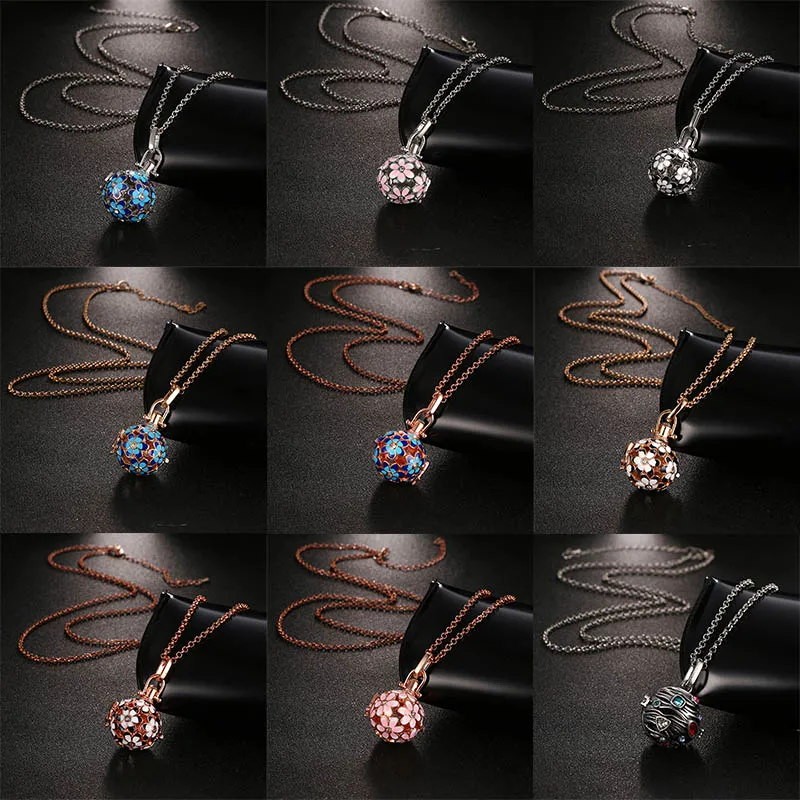 Женское винтажное ожерелье с шаром цветной кулон ароматерапевтическим