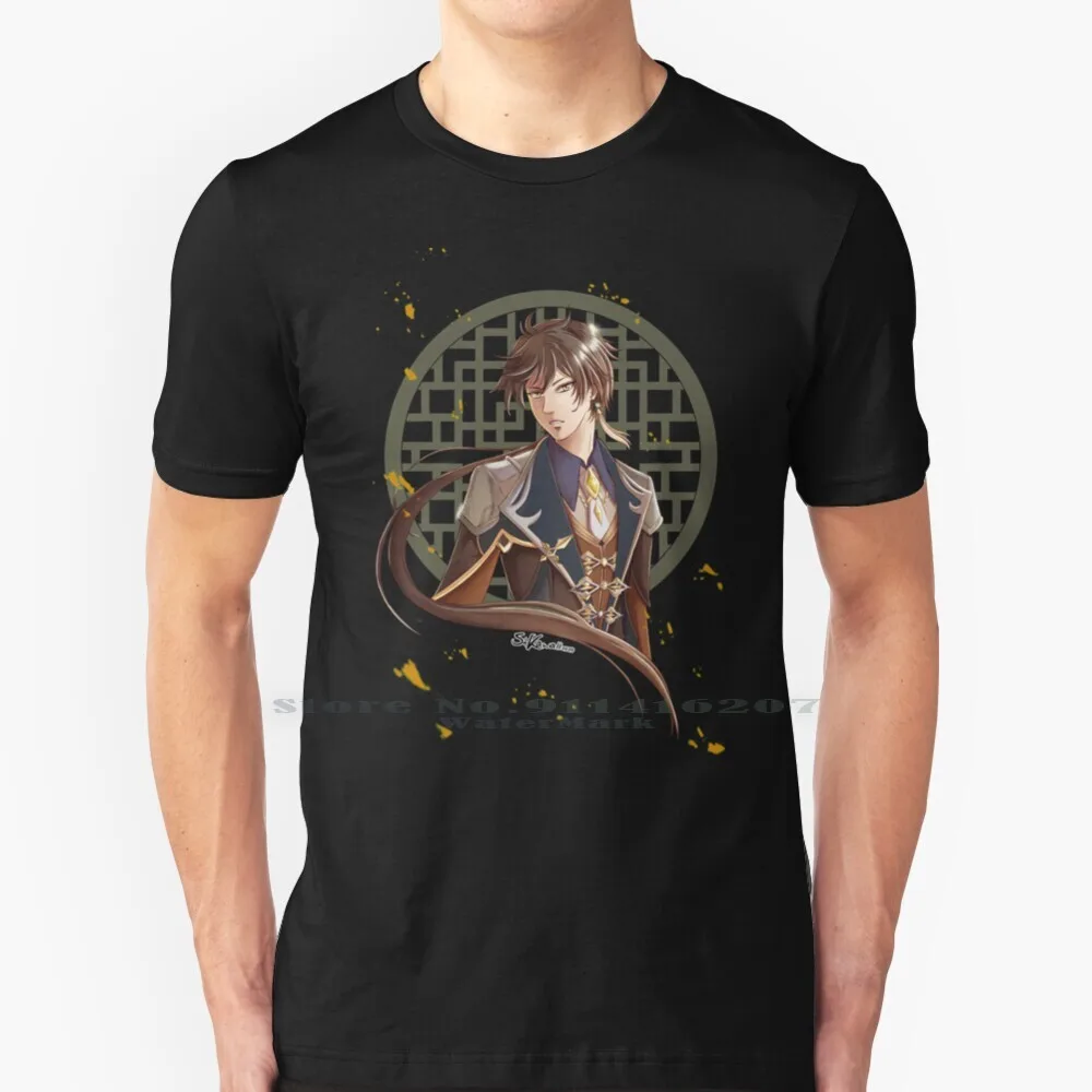 

The God Of Contracts T Shirt 100% Pure Cotton Genshin Impact Zhongli Zhong Li Mihoyo Videogames