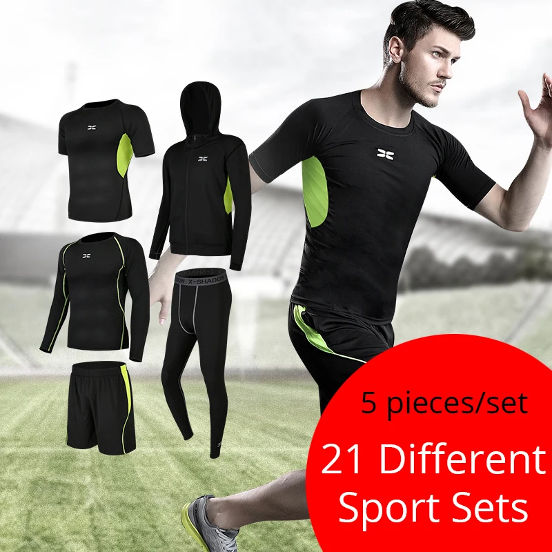 Комплект спортивной одежды мужской из 5 предметов джоггеры тренировочные