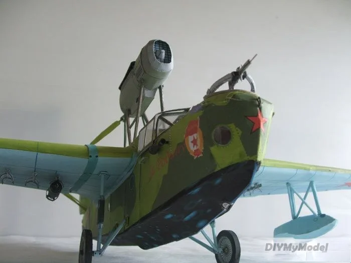 Nave espacial de reconocimiento de agua de mbr-2 sovi&eacute;tico, avi&oacute;n artesanal, KIT de papel, rompecabezas de juguete hechos a mano, accesorios de pel&iacute;cula de regalo-5