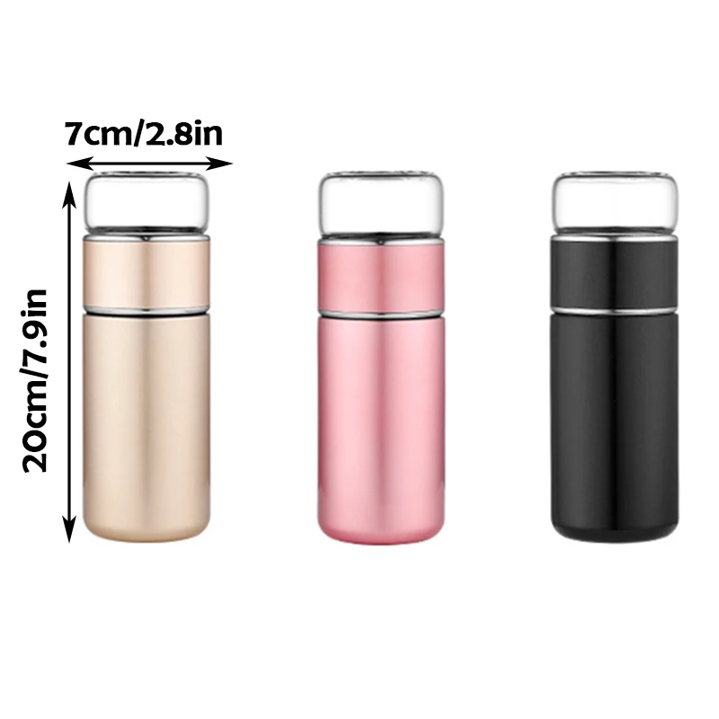 Hot Sale Insulated Cup with Filter Separates Tea and Water Stainless Steel Bottle Glass Infuser 320ML Vacuum Flask | Дом и сад