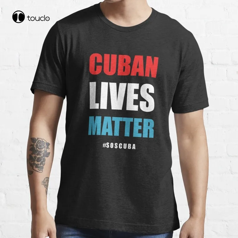 

New Cuban Lives Matter S.O.S Cuba T-Shirt Cotton Tee Shirt S-5XL Unisex
