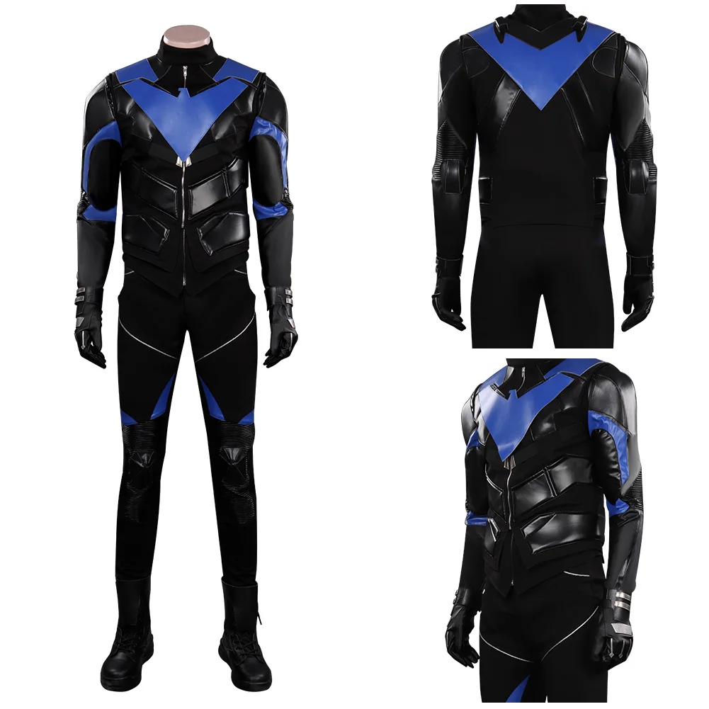 

Gotham Knights Nightwing Cosplay Costume Outfits Halloween Carnival Suit