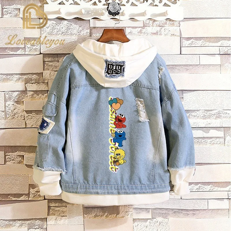 Аниме Косплей толстовки костюмы для мужчин и женщин джинсовая синяя куртка на