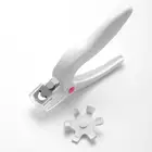 Кусачки для ногтей U-образные, белые, плоские