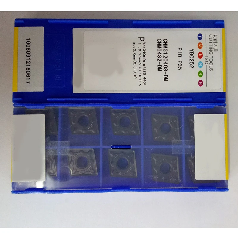 

100 шт CNMG120408-DM/CNMG432-DM YBC252 для стали