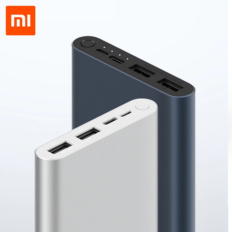 Банк питания Xiaomi Mi Power Bank 3 USB Type C внешний аккумулятор 10000 мАч 18 Вт быстрой зарядки