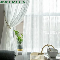 mrtrees modern tulle curtains for living room bedroom kitchen sheer voile curtain for window treatment voile home decor drapes