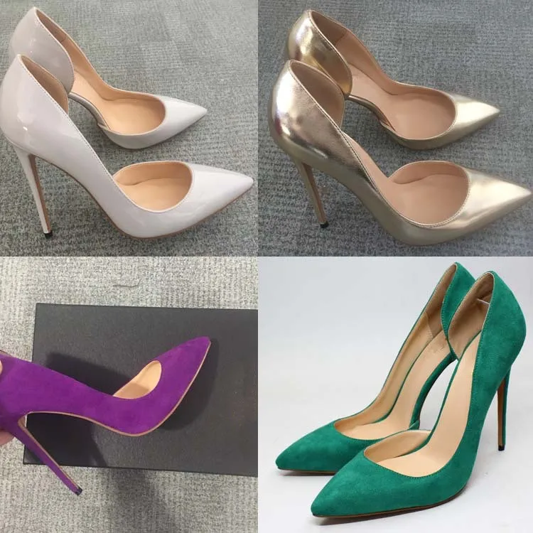 Dropshopping Фиолетовые женские туфли лодочки из натуральной кожи 8 5 см/10 см Очень