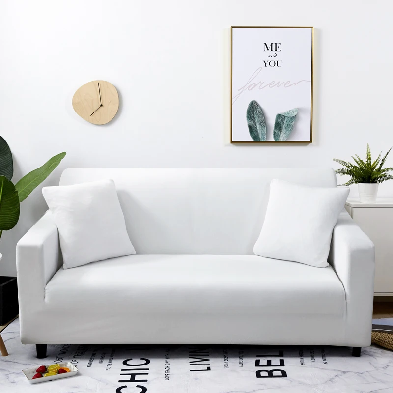 Эластичный однотонный чехол для дивана в гостиную универсальный эластичный из