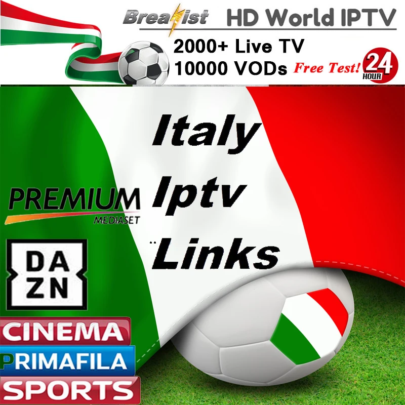 Iptv Italia 1 год для Android tv box m3u smart Enigma2 MAG поддержка Италии Испании Франции Германии