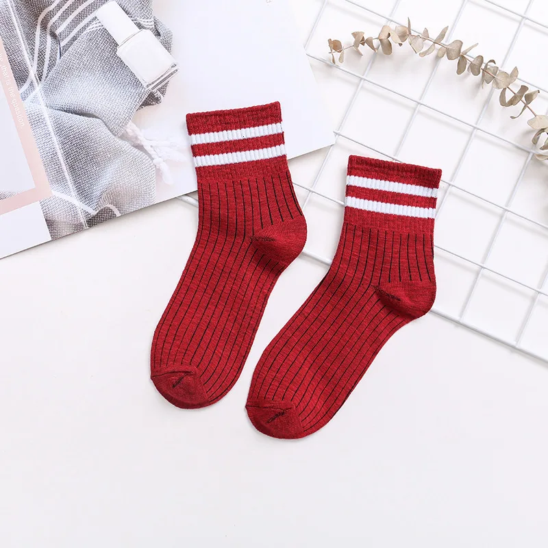 Women Cotton Socks Striped Fashion Winter New | Женская одежда