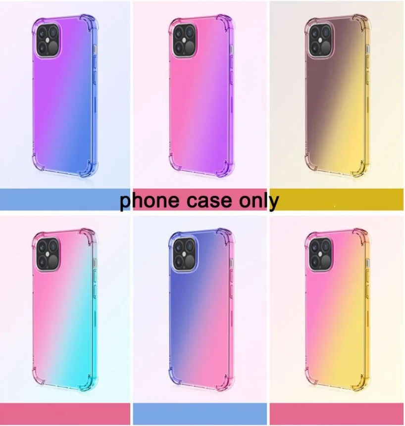 

New Four-corner Anti-drop Gradient Color Iridescent Mobile Phone Protective Shell For Iphone13 Mobile Phone Protective Shell