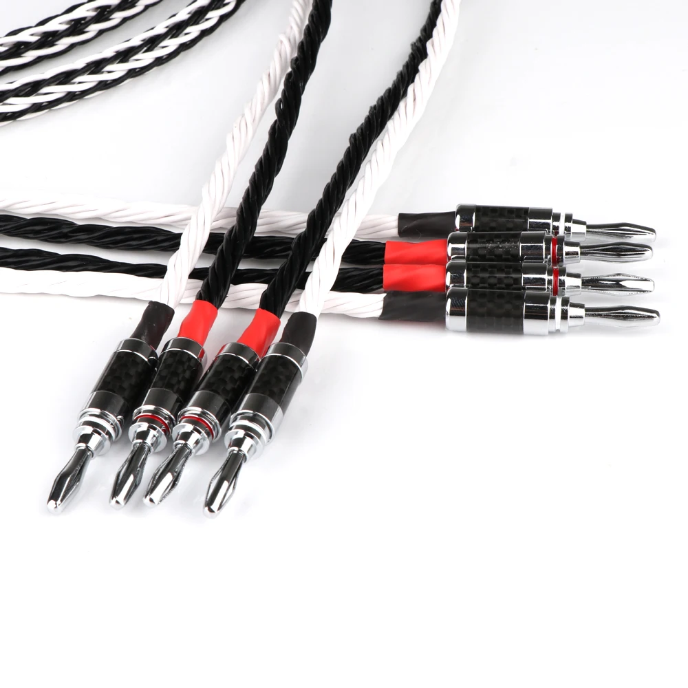 Пара 8tc occ медный hifi акустический кабель аудио 8vs громкий с разъемом банана из