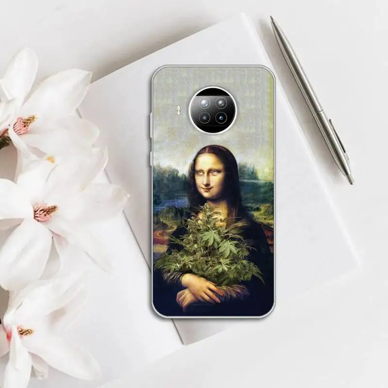 

Mona Lisa funny Spoof Art Phone Case Transparent for Xiaomi mi note 10 8 9 t HUAWEI p30 40 11 Samsung S 8 9 10 20 pro lite