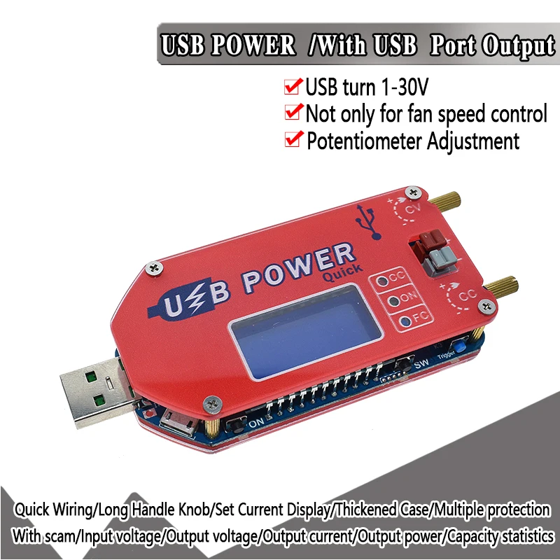 Цифровой дисплей DP3A USB регулируемый силовой модуль DC 1 30V 15W QC 2 0 3 FCP быстрая зарядка