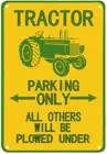 Трактор Flytime, Оловянная вывеска для парковки, только все остальные будут плужены под наружными садовыми металлическими винтажными гаражными стеновыми вывесками