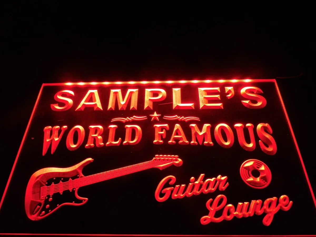 Tm007 неоновая вывеска для гитары пивного бара паба | Дом и сад