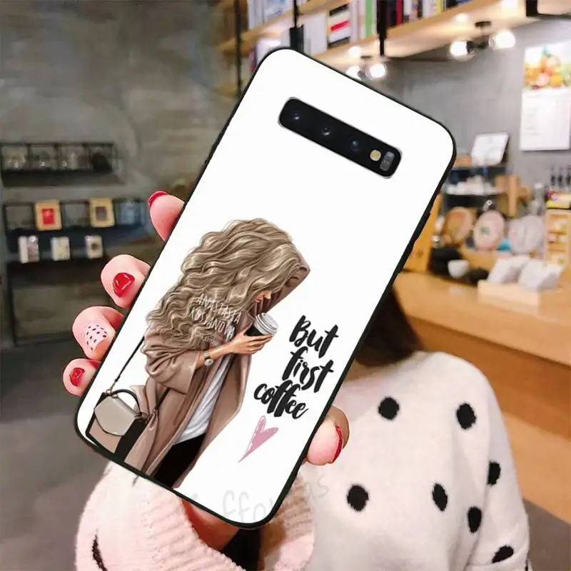 

Gifts FashionArt Coffee Paris High Hells Phone Case For Samsung A50 A51 A71 A20E A20S S10 S20 S21 S30 Plus ultra 5G M11f