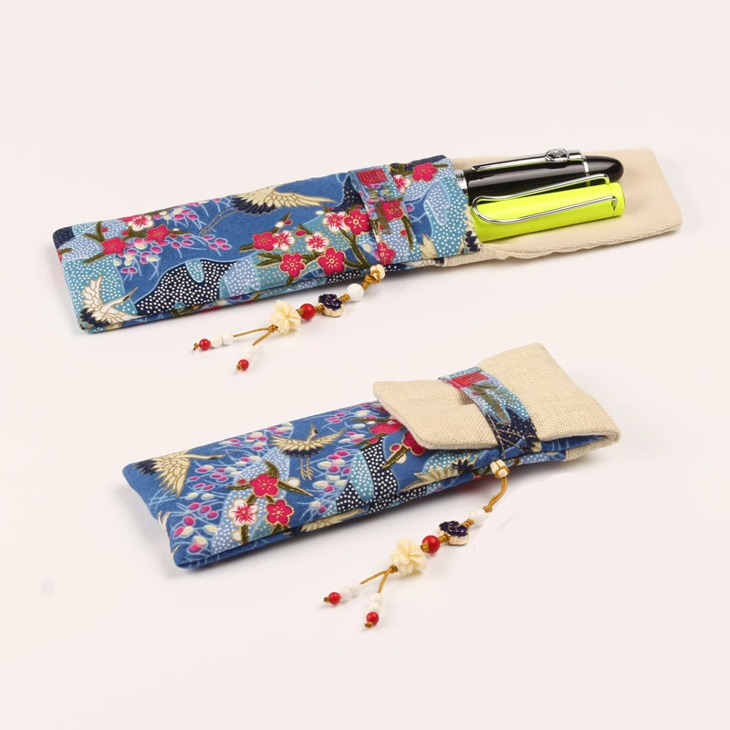 1 шт. хлопковая льняная одежда в японском стиле украшенная ручка чехол для