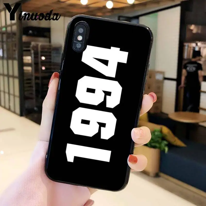 

Yinuoda Black Soft Phone Case With Letters And Numbers Phone Cover For iPhone 8 7 6 6S Plus X XS MAX 5 5S SE XR 11 11pro promax