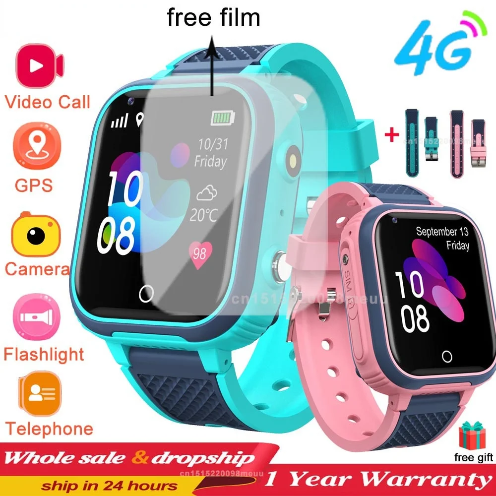 

Relógio inteligente infantil lt21, smartwatch, 4g, câmera, gps, wi-fi, à prova d'água, para estudantes, vídeo, chamada, Genuine