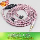 LN007689 16 Core с серебряным OCC из бескислородной меди, Смешанная плетеный кабель для Etymotic ER4SR ER4XR ER3XR ER3SE ER2XR ER2SE 0-100ohm регулируемый