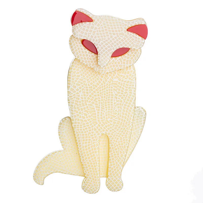 Женская Брошь из акриловой смолы в форме белой лисы|Броши| |