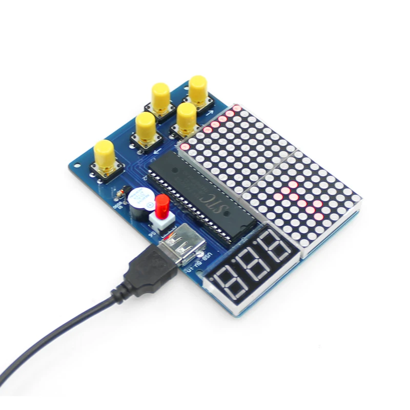 

Classic DIY Gaming Kit Board With Acrylic Case Support Tetris/Snake/Plane/Racing Games