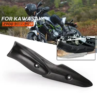 durable heat shield cover anti heat carbon fiber motorbike protector for kawasaki z900 2017 2019 motorcycle accessories goods
