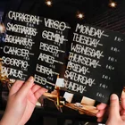 Модные корейские стразы с буквенным принтом Неделя Зодиака, заколки для волос, корейские аксессуары для волос, металлические золотые английские заколки для волос