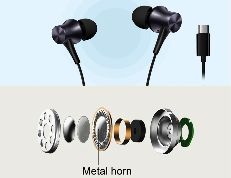 Новые оригинальные наушники Xiaomi Piston 3 type-C версии Наушники-вкладыши для samsung Xiaomi huawei usb type C наушники с микрофоном