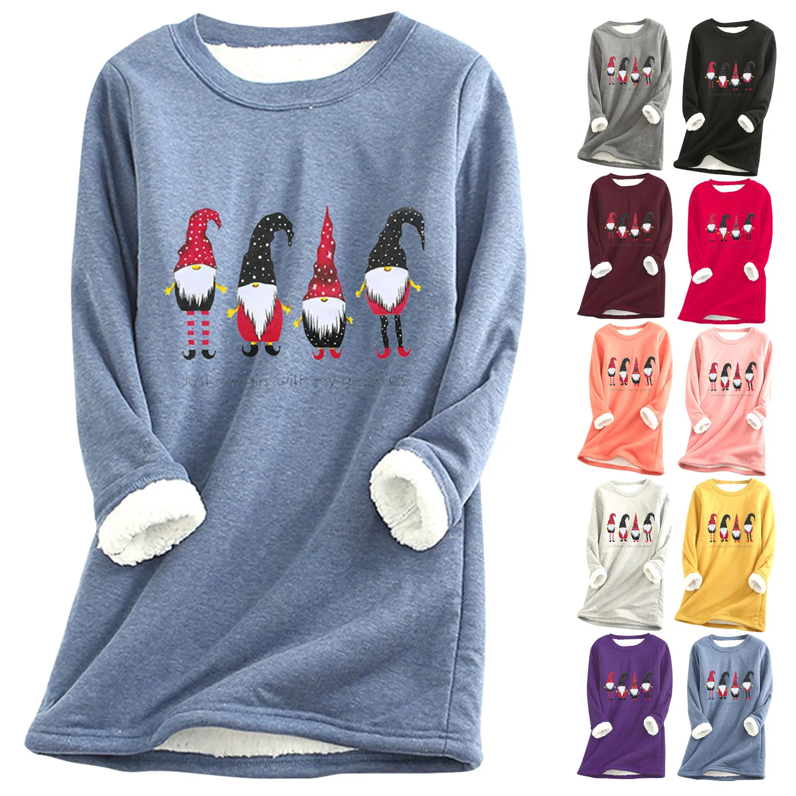 

Women Thick Fleece S-5XL Cute Women Hoodies Pullover Velvet Warm Autumn Winter Loose Thick Fleece Sweatshirt Female Underwear@04